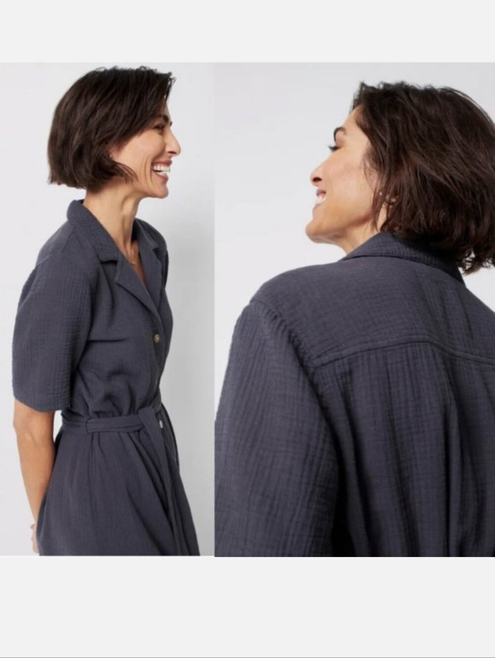 Faherty Nolita Dream Organic Cotton Gauze Shirtdress Sz XS - Picture 2 of 15